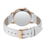 10mm White Leather Strap Quartz Watch White Genuinle Leather Band