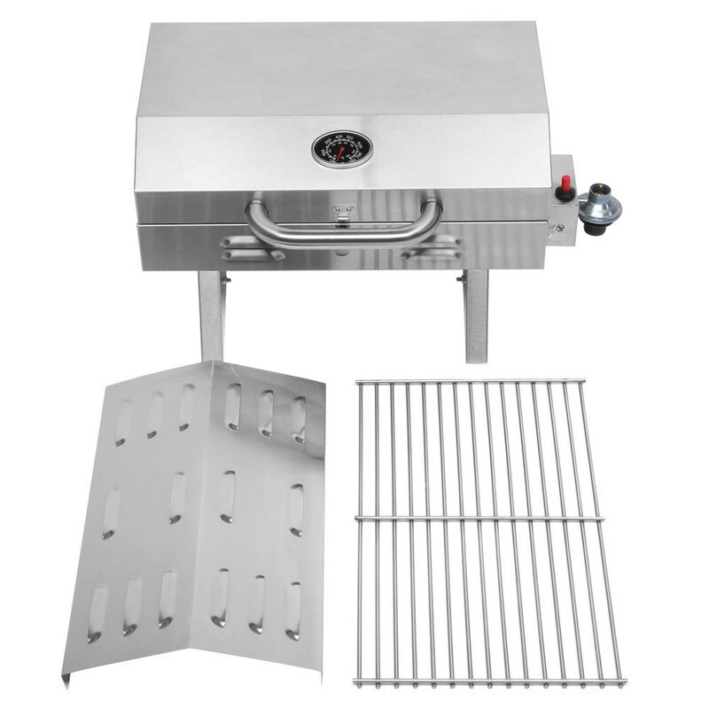 8.7kg Portable Stainless Steel Gas Grill BBQ Grill for Outdoor Camping Compact Design