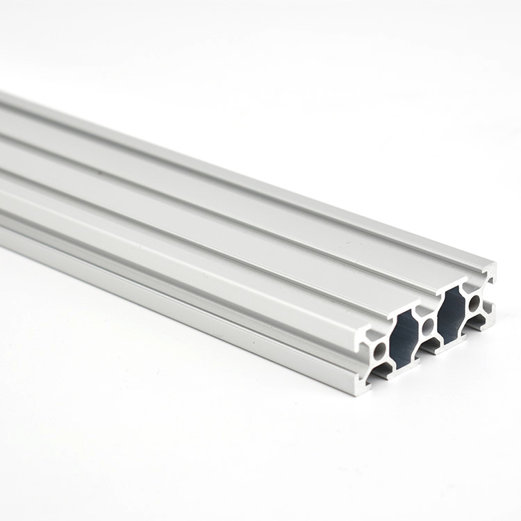 20*60 Silver Anodised Aluminium Profile For Sliding Wardrobe