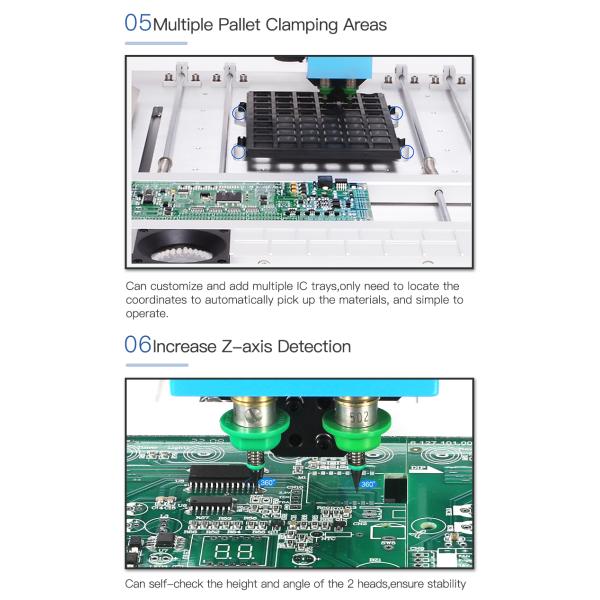 Desktop Type SMT Pick And Place Machine CHM-T36VB 58 Feeding Stack