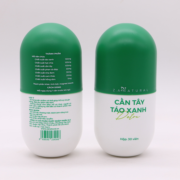 Collar Material HDPE Capsule Shape 6oz Empty Matte Plastic Bottles With Screw Cap