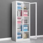 Knocked Down 2 Door Steel Cupboard Office Storage Cabinet 1850mm Height
