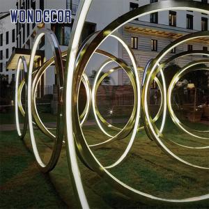 Wholesale Decorative Lighting Show Stainless Steel Outdoor Sculpture Hollow Pattern Ball from china suppliers