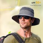 Wide Brim Bucket Hat Foldable Boonie Hat for Fishing Hiking Garden Safari Beach