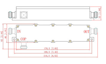 340/380-2700MHz N Female Directional Coupler for Signal Distribution