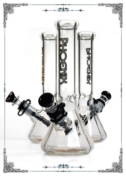 Beaker Bong Glass Water Pipe Diamond Base Bottom PHOENIX STAR