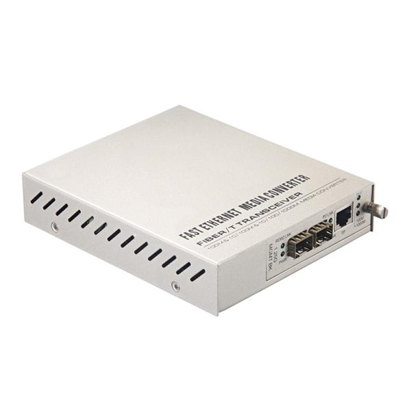 1x10/100/1000Base-T to 2x1000Base-X Media Converter Card with Fiber Protection