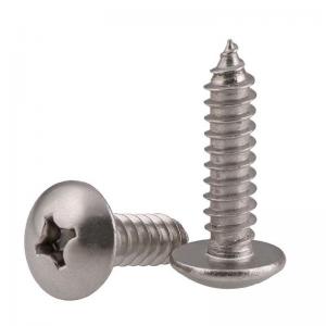 Wholesale SS304 Extra Wide M5 Round Head Screw , Natural Self Tapping Machine Screws from china suppliers