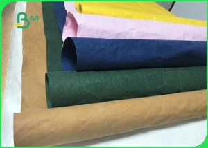 China 0.3mm 0.55mm 0.8mm Durable Colorful Washable Paper Fabric For Storage Bags on sale