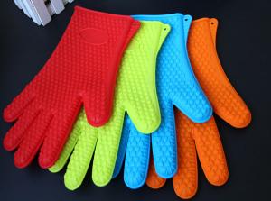 China Heat Resistant Silicone BBQ Grill Oven Gloves, Silicone BBQ Grill Oven Mitt on sale