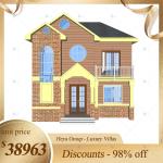 Luxury Villa - (QB02)Steel Luxury Front Elevation House Villa Modern Design