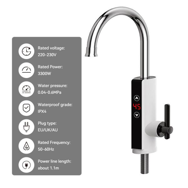 Wall Mounted 3300W Instant Electric Water Heater Kitchen Tap Bathroom