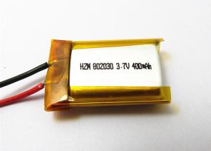 Wholesale Portable Lithium Metal Polymer Battery , 3.7 V 400mah Lipo Battery For Medical Equipment 802030 from china suppliers