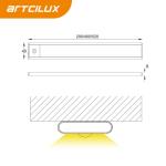 1500mm Cable Length Hidden Cabinet Lighting Unit for Cabinets Down Shade