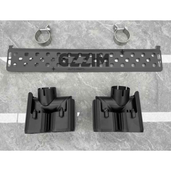 Rear Bumper Muffler Tips Exhaust Pipes Black Tail Throat Second Generation For 2020 Land Rover Defender 90 110