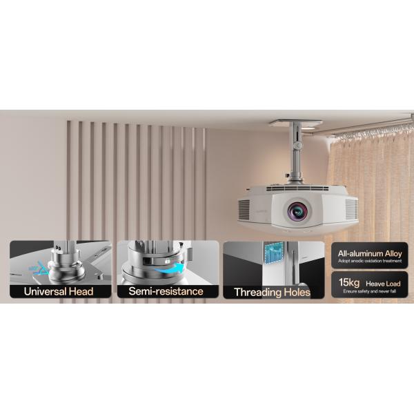 Aluminum Alloy Projector Mounting Brackets Touch Control Adjustable Height Projector Mount