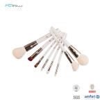 8PCS Luxury Aluminum Ferrule Travel Makeup Brush Set Private Label