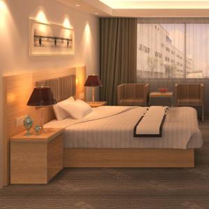Wholesale Elegant Hotel Room Furniture Set Wooden Bedroom Suites With Nightstand from china suppliers