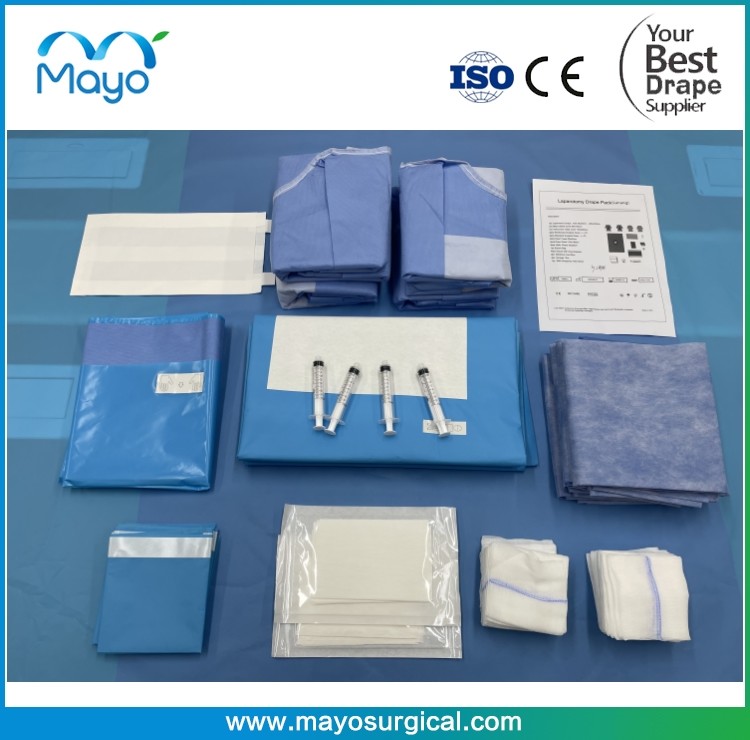 Abdominal Operation Use Disposable Laparoscopy Pelviscopy Drape Pack With Sterile
