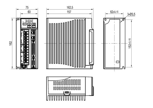 GAPS2AC05 AC Servo Motor Driver 5A/15A Gate Controller For Boom Barrier Gate