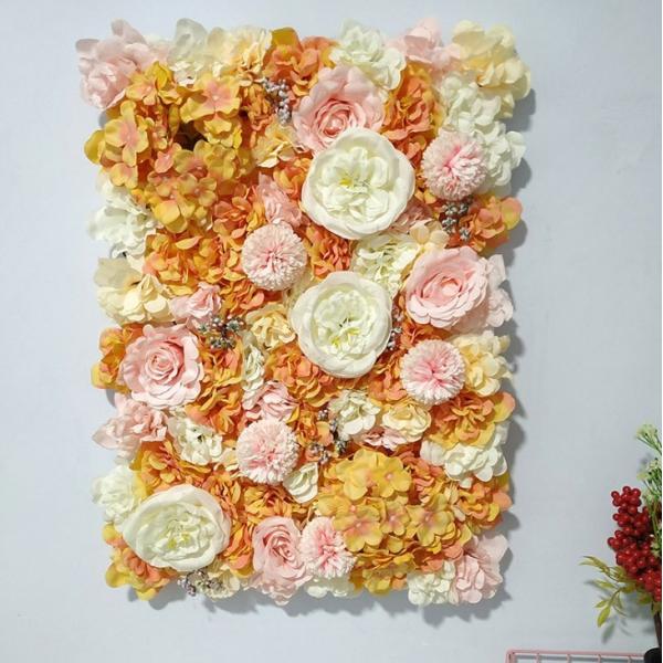 ODM Background Faux Wall Flowers Floral Panel Wall Home Decoration
