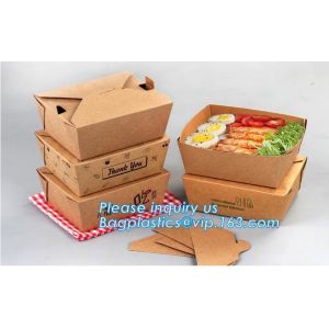 Disposable Custom Printed Food Kraft Lunch Paper Box For Food,Cardboard Paper