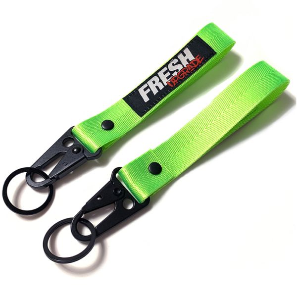 Custom logo silkscreen printed polyester lanyard neck straps perfect for keychains.