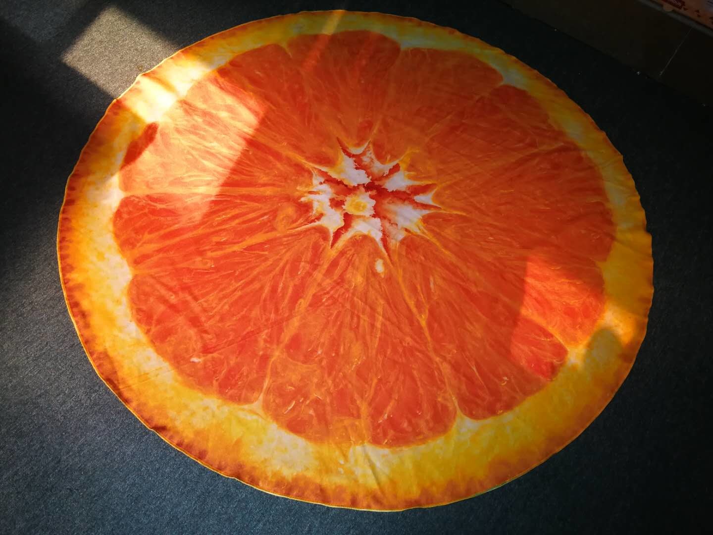 Round Fruit Print Flannel Polyester Fleece Blanket Knitted Technics