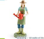 People at Work Model Toy Female Gardener Figure Pretend Professionals Figurines
