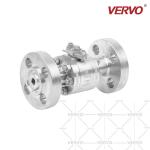 DN15 Forged Steel 1500LB F304 Soft Seated Flange Ball Valve Side Entry 3 Piece