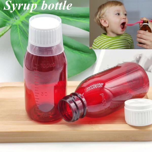 3oz 4oz 5oz Empty Round Plastic Syrup Bottle Medicine use Pet Medical Package