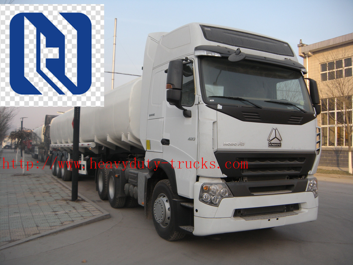 30 Cubic Meters Water Tank Trailer Truck for Unloading , Manual Transmission