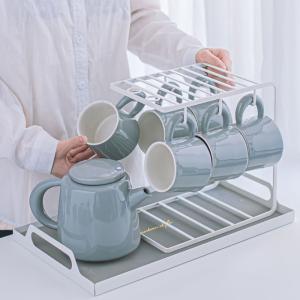 Wholesale Nordic Tea Pot Set Sustainable Porcelain Japanese Tea Pots and Stoneware Cups from china suppliers