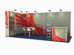 10 * 20 Ft Trade Show Exhibit Displays Aluminum Tube High Tension Fabric