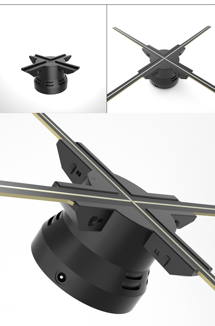 2024 Technology 65cm 4 Blades 3D Hologram Display Fan for Indoor Holographic Display
