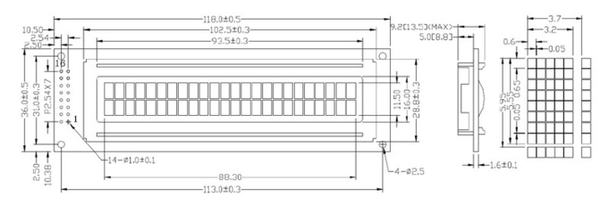 24 Characters 2 Lines 24x2 Character LCM Module 5V FSTN Blue/Grey Mode AIP31066 Or Equivalent Controller IC