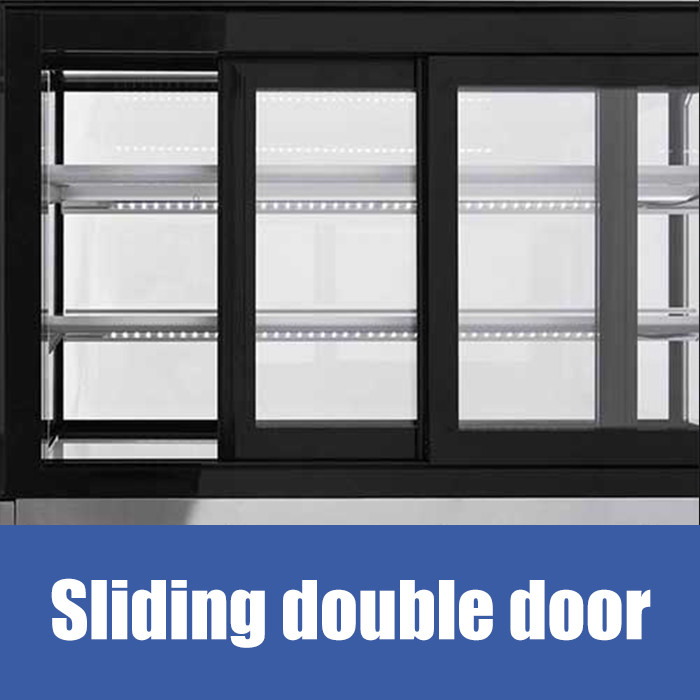 Supermarket Cake Display Cooler R290 Refrigeration Front Glass Cabinet Case 115V