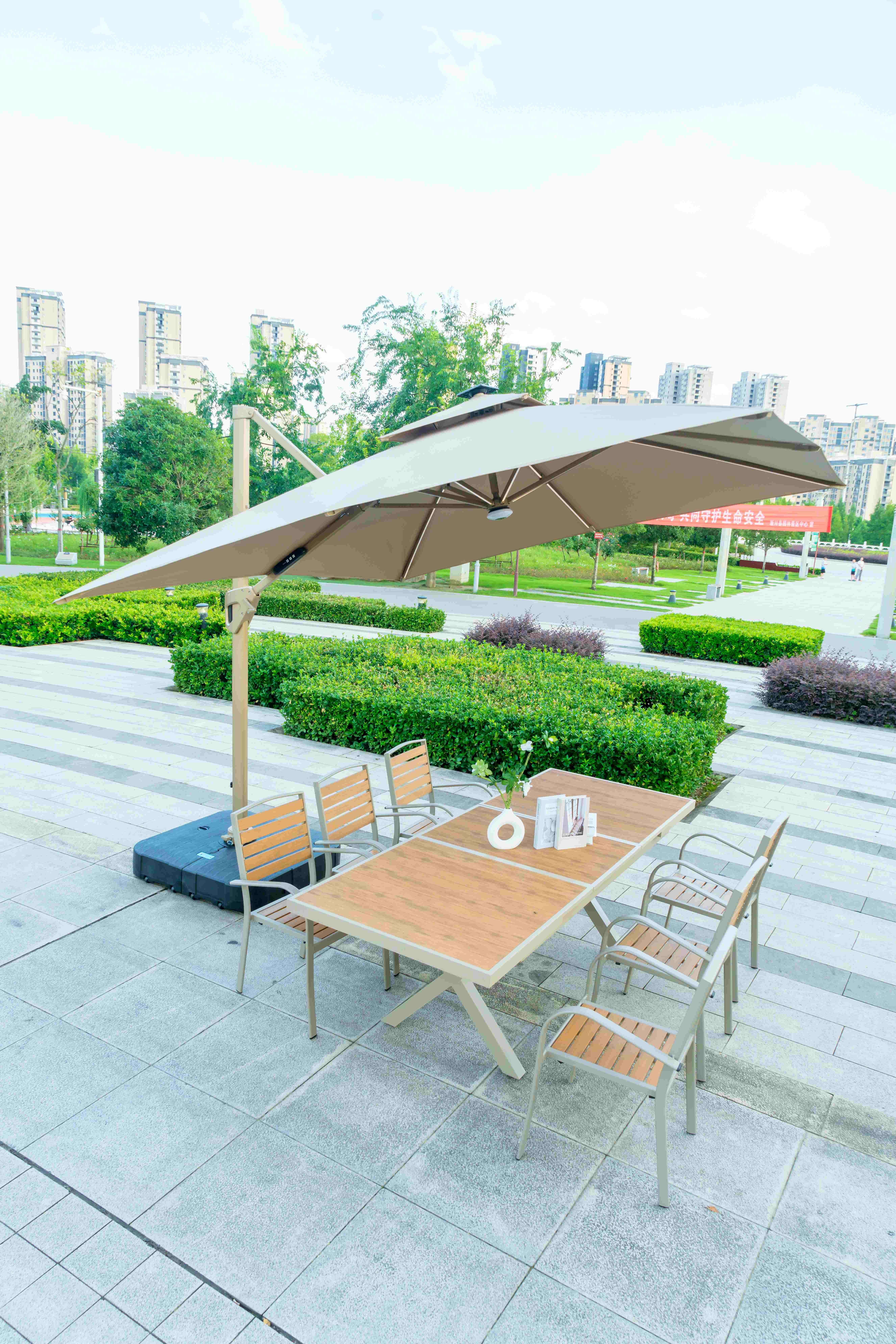 7 Pieces New Design Cheap American Style Cafe Restaurant Plastic Wooden Dining Table And Chairs Ferniture Set