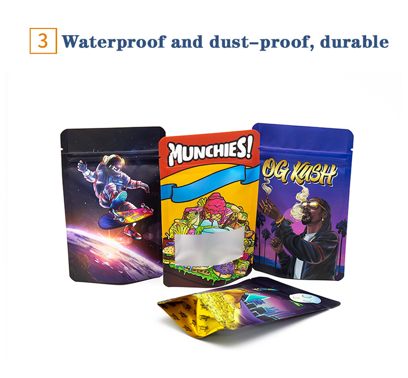 100% Recyclable Stand Up Pouch Bags 4 Oz 8 Oz 10 Oz Plastic Printed Self Standing Zipper Closure