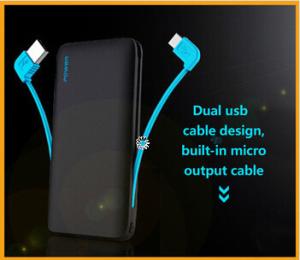 Wholesale 2014 high quelity power bank,4500mah built-In usb cables power bank from china suppliers