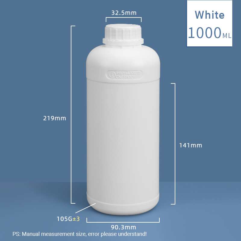 Temper Evident Lid 500ml Biodegradable Fluorinated Bottle for Chemical Toluene Package