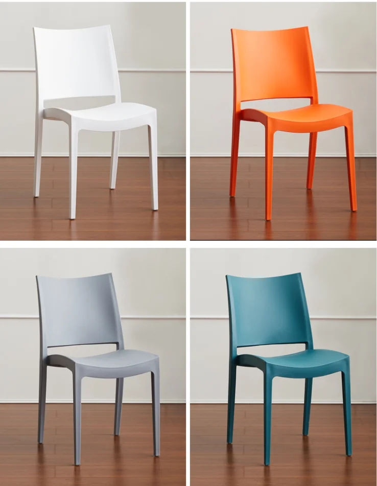 Stackable Outdoor Dining Chairs PP Plastic Home Furniture Custom Colors N.W. 4.5KGS G.W. 21KGS For Home Simple Design
