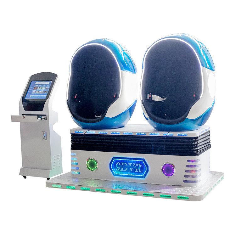 Double Chair Virtual On Arcade Cabinet , Omni Directional Vr Motorbike Simulator