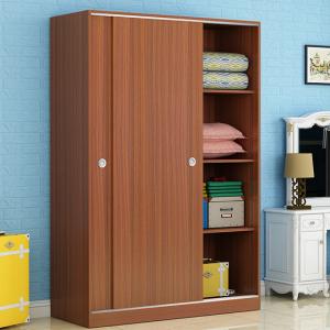 China Environmental Friendly Laminated Particle Board Cabinets As White Sliding Door Wardrobe on sale