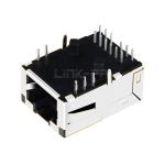 LPJK7003A98NL 100/1000 Base-T Tab Up Low Profile RJ45 Jack Orange&Green/Yellow
