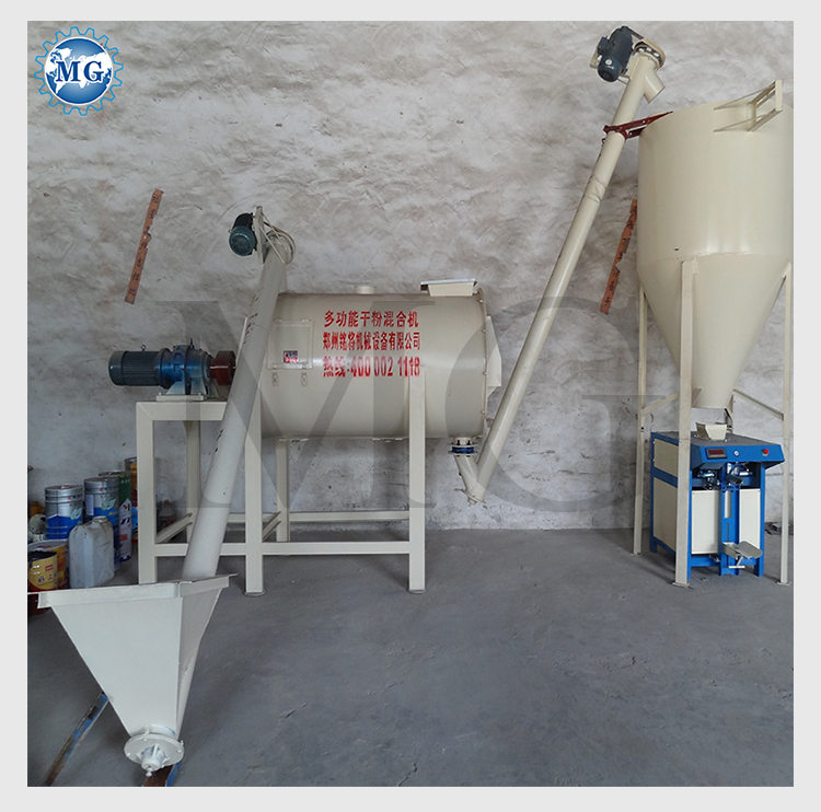 Wall Putty Skim Coat Sand Cement Mixer Ceramic Tile Adhesive Making Machine Low Investment Dry Powder Mortar Production Line