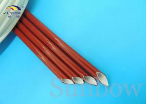 Wholesale Insulation type Silicone Fiberglass Sleeving / Flame Retardant industrial sleeves from china suppliers