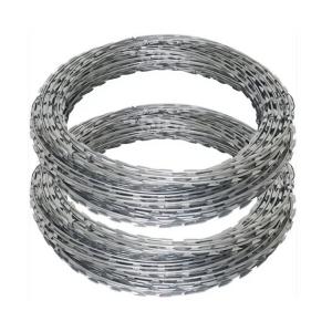 Wholesale Best Selling Durable Using Price GI Razor Wire Barrier Concertina Barbed Wire Rolls Used For Airport Security from china suppliers