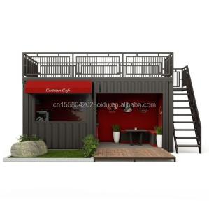 Wholesale Luxury Shipping Container Bar 20FT Container Coffee Shop and Restaurant with Galvanized Steel Bending 180g from china suppliers
