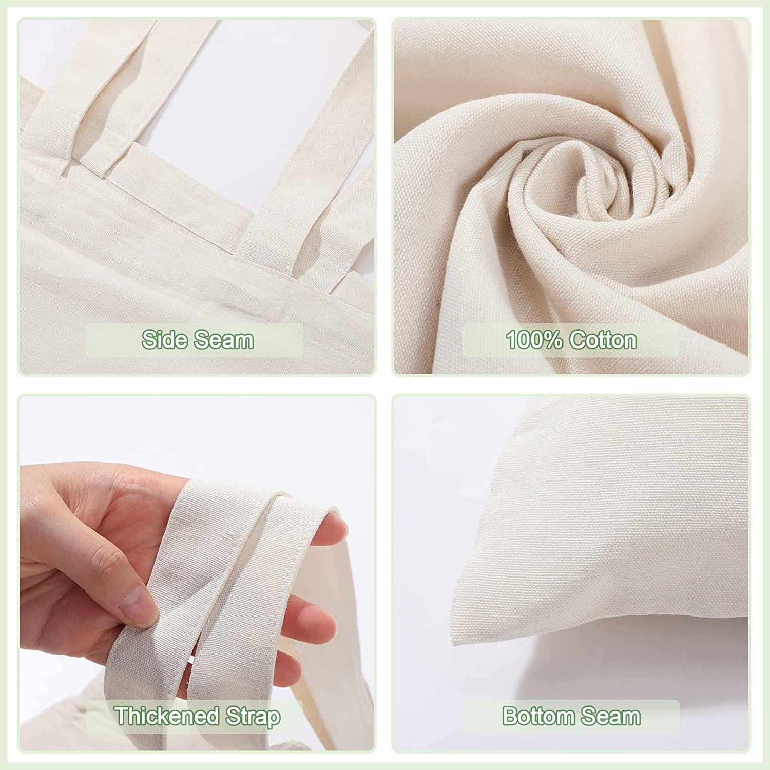 Simple Reusable Gift Cotton Canvas Tote Bag For Shopping